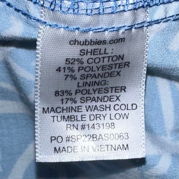 Chubbies The Thigh-Napples Blue Pineapple 5.5” Swim Trunks Size L - Picture 13 of 16